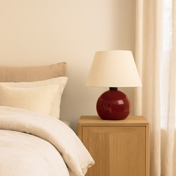 Homing Carpi Wine Red Küre Abajur 241886