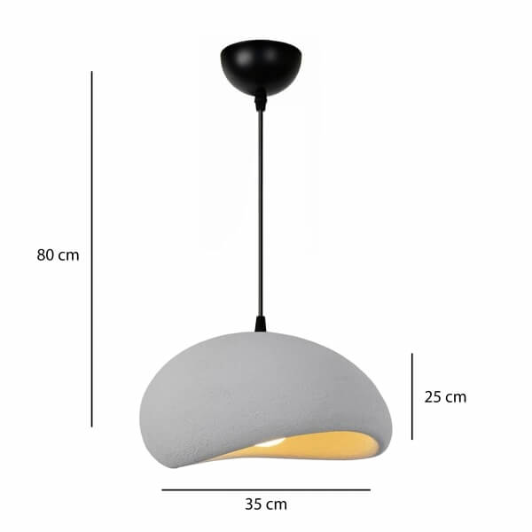 Homing Stone Scandinavian Style Textured Chandelier Gray 241641