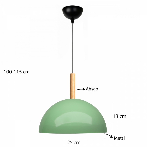 Homing Nuuq Ahşap Detaylı Mint Yeşil Sarkıt 241896