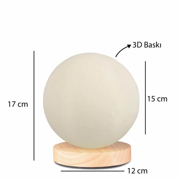 Homing Moon 3D Abajur