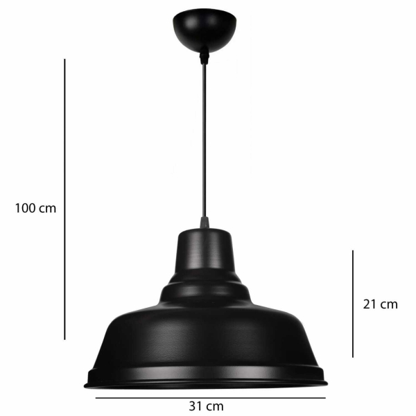 Homing Robi Metal Siyah Retro Sarkıt 241942