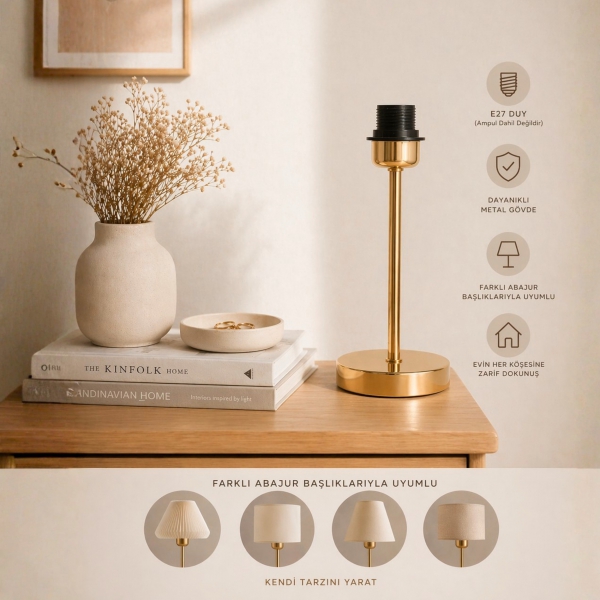 Homing Gold Metal Abajur Ayağı 241943