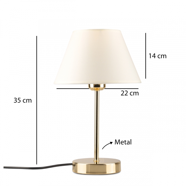 Homing Lila Gold Abajur Krem 241947