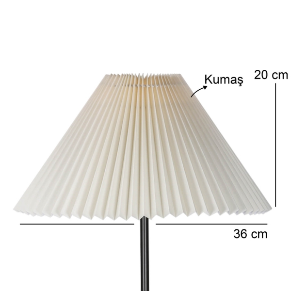 Homing Pleated Floor Lamp Head Cream 241959