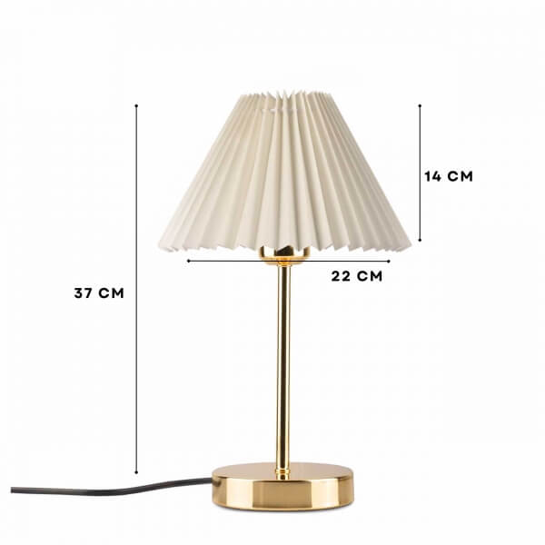 Homing Lila Gold Krem Pileli Kumaş Abajur 241969