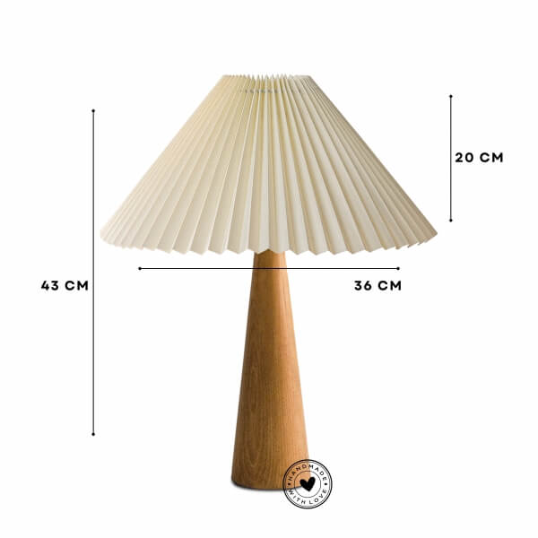 Homing Palma Ahşap Pileli Abajur 242013