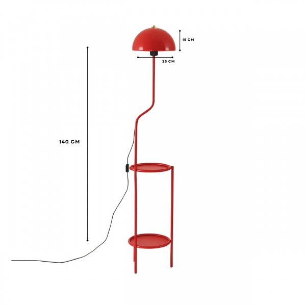 Homing Luopi Red Flower Stand Shelf Floor Lamp 242033