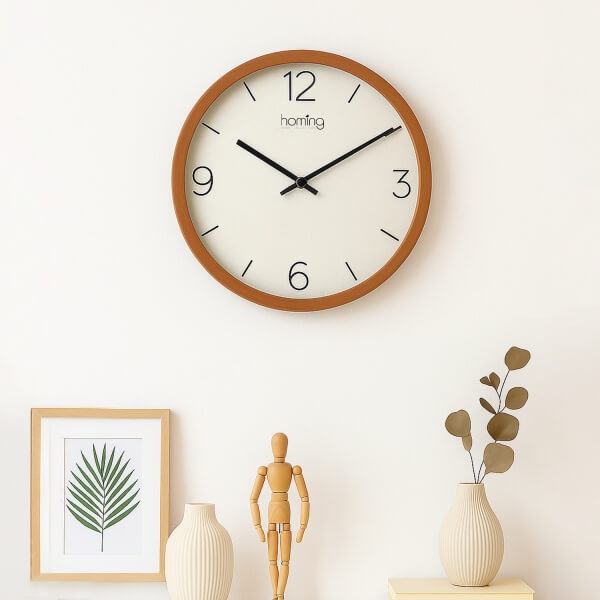 Homing Ahşap Görünümlü Retro Duvar Saati 242054