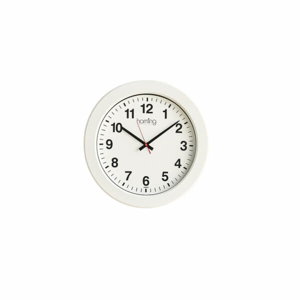 Homing Brook White Frame Modern Wall Clock 242055
