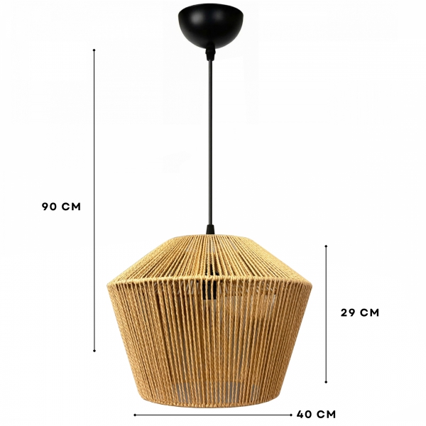 Homing Natural Hasır İp El Yapımı Büyük Boy  242059