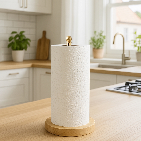 Homing Ahşap Tabanlı Gold Kağıt Havluluk 242060