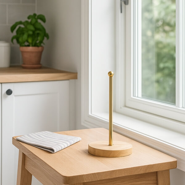 Homing Ahşap Tabanlı Gold Kağıt Havluluk 242060