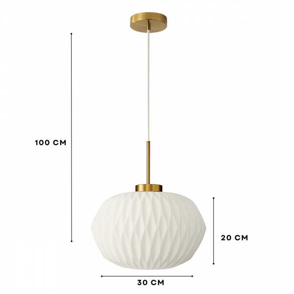 Homing Moderna Opaque White Glass Pendant Lamp 242066