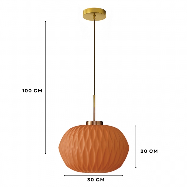 Homing Moderna Amber Renk Cam Sarkıt 242069