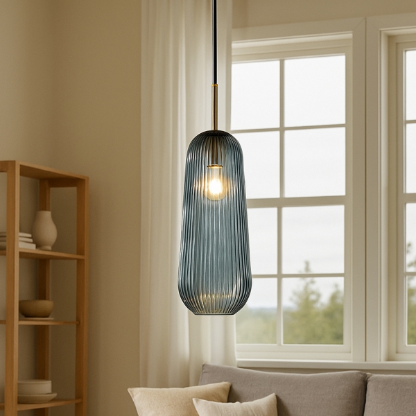 Homing Ravello Glass Chandelier Blue 43 cm