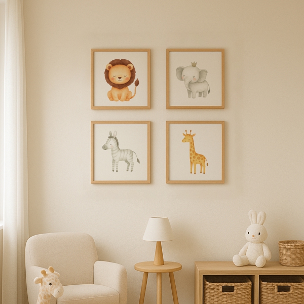 Homing 4'lü Mdf Baskı Tablo Seti Leo 28x28 cm 242080	