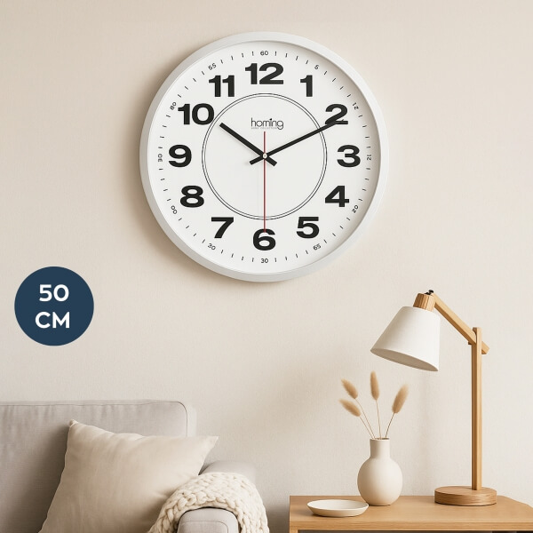 Homing Luno Beyaz 50 cm Saat