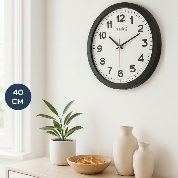 Homing Vivo Siyah Çerçeveli Saat 40 cm 242101