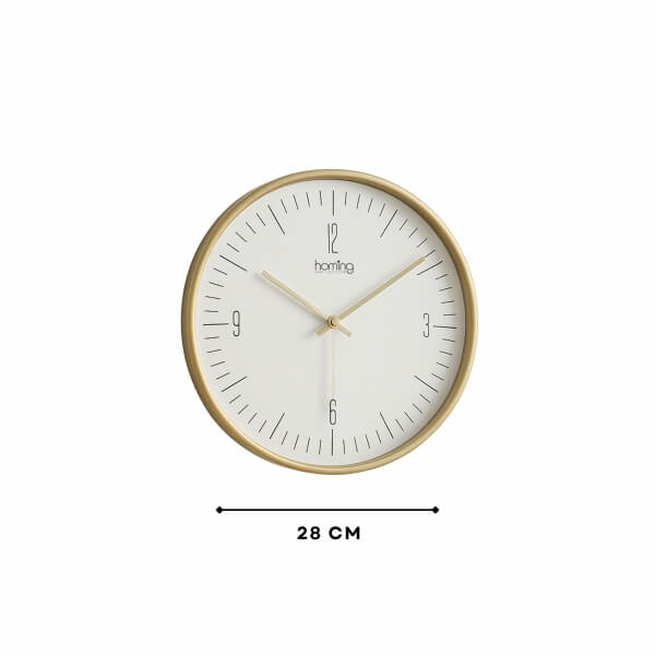 Homing Luno Gold Çerçeve Duvar Saati 28 cm 242113