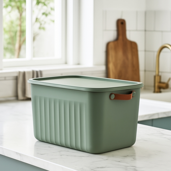 Homing Çok Amaçlı Kapaklı  Yeşil Organizer Kutu 15 LT