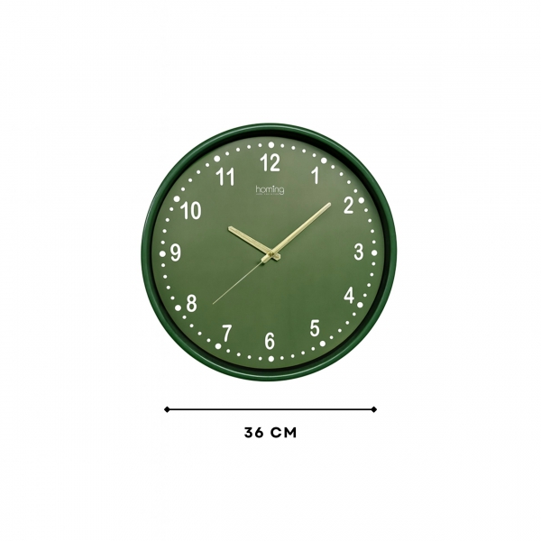Homing Retro Green Wall Clock 36 cm 242130