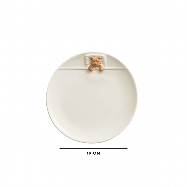 Homing Cute Teddy Bear Design Ceramic Plate 242155