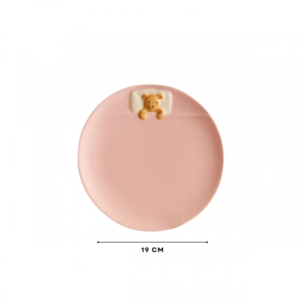 Homing Cute Teddy Bear Design Ceramic Plate 242156