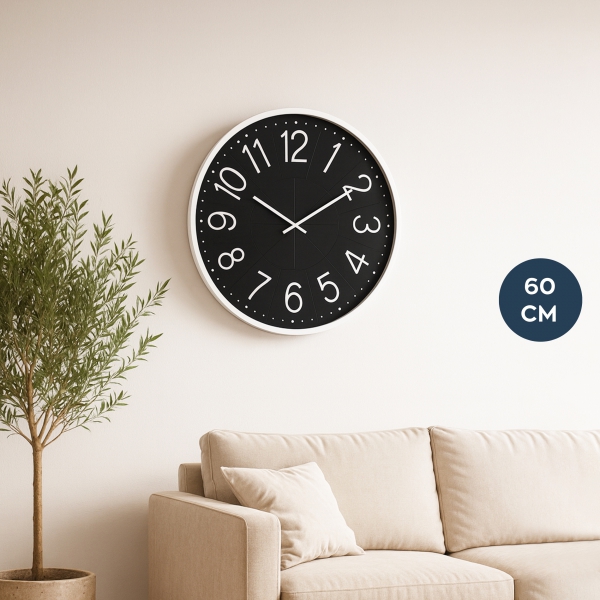 Homing Moderna Black Giant Wall Clock 60 cm 242191