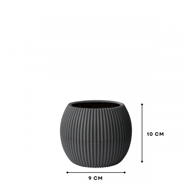 Homing Mini Antrasit Yuvarlak Saksı 242206