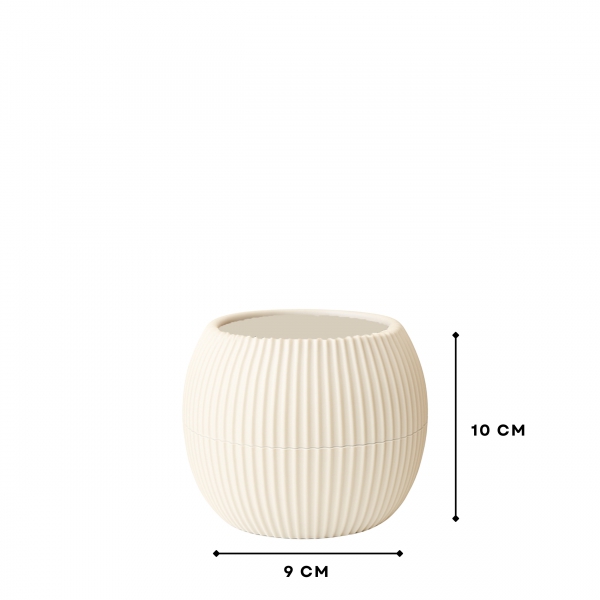 Homing Mini Krem Yuvarlak Saksı 242207