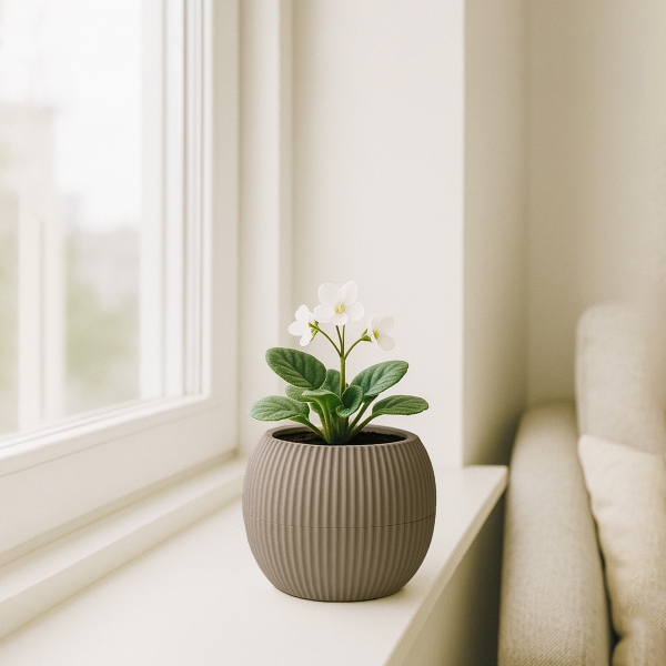 Homing Mini Beige Round Flower Pot 242208