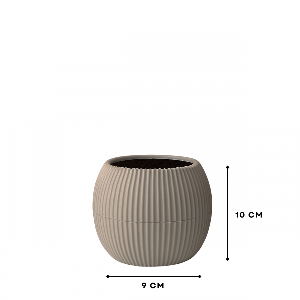 Homing Mini Beige Round Flower Pot 242208