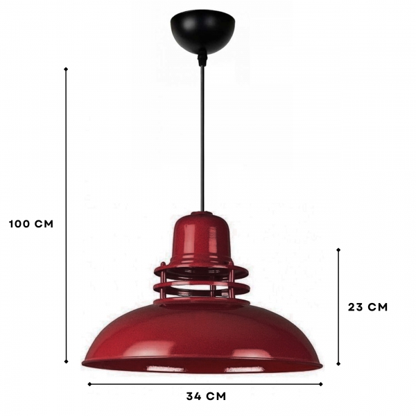 Homing Büyük Boy Vine Red Endüstriyel Sarkıt 242211