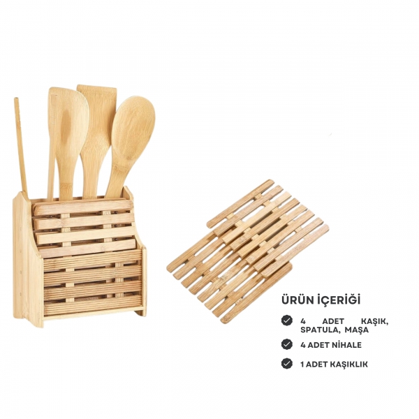 Homing Bambu Kaşıklık ve Nihale Seti 242222