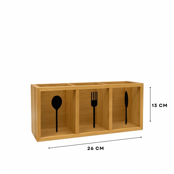 Homing Bambu 3 Gözlü Kaşık Çatal Bıçaklık 242226