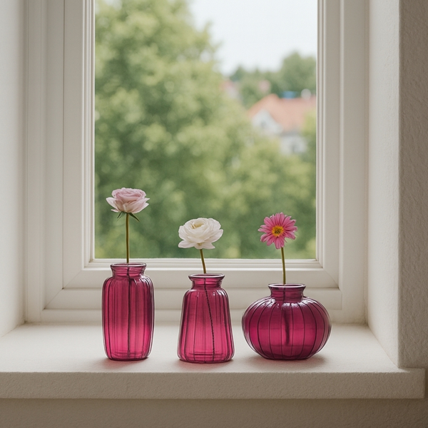 Homing Glass Purple Vase Set 242228