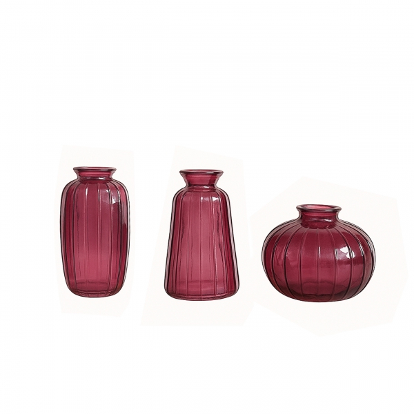 Homing Glass Purple Vase Set 242228