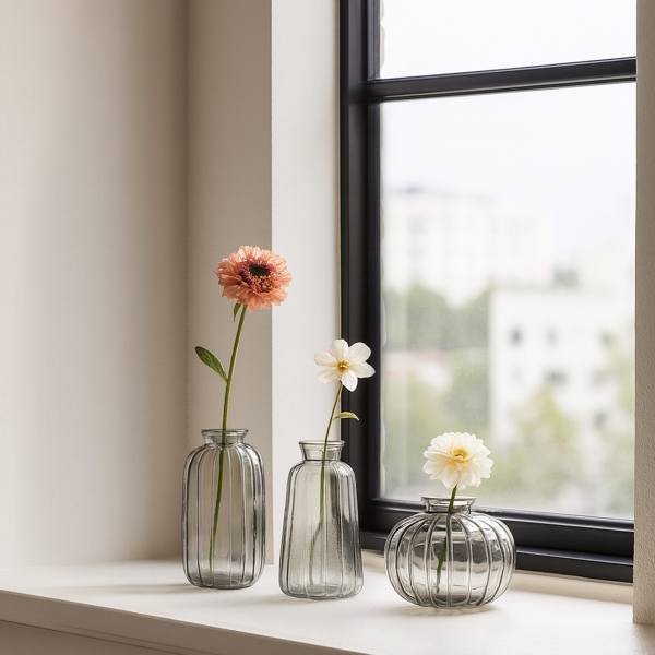 Homing Glass Clear Vase Set 242230