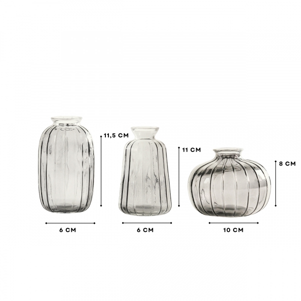 Homing Glass Clear Vase Set 242230