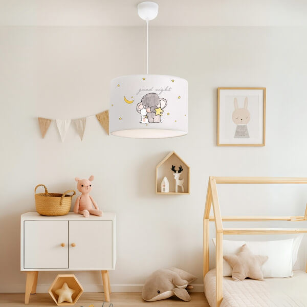 Homing Elephant Patterned 28-inch Children's Room Pendant Lamp 242242