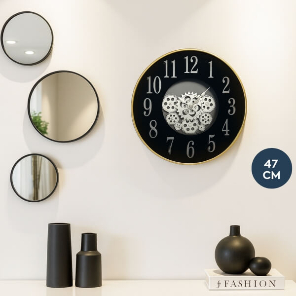Homing Elva Black 47 cm Wall Clock 242254