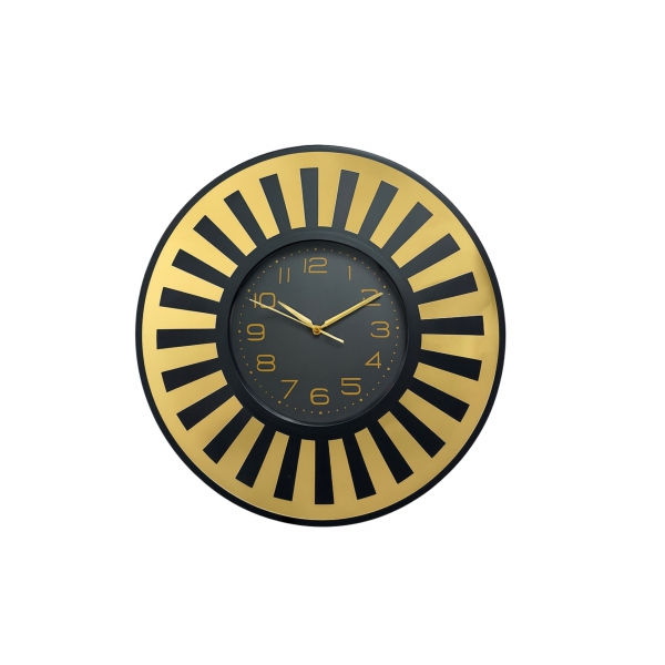 Homing Siyah Gold Detaylı Duvar Saati 45 cm	