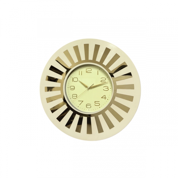 Homing Krem Gold Detaylı Duvar Saati 45 cm 
