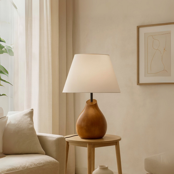 Sorano Exclusive Ahşap Abajur 47 cm	