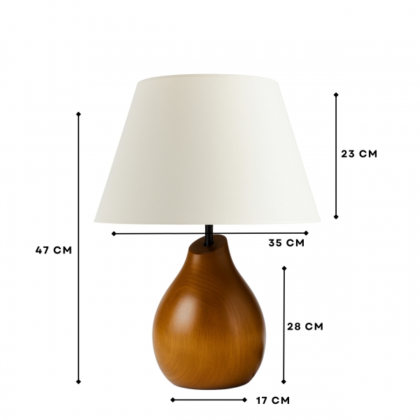 Sorano Exclusive Ahşap Abajur 47 cm	
