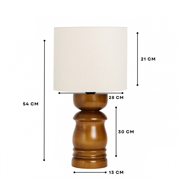 Fonte Exclusive Ahşap Abajur 54 cm	