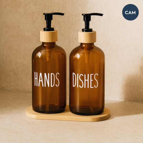 Homing Bambu Standlı 2'li Sıvı Sabunluk 242299