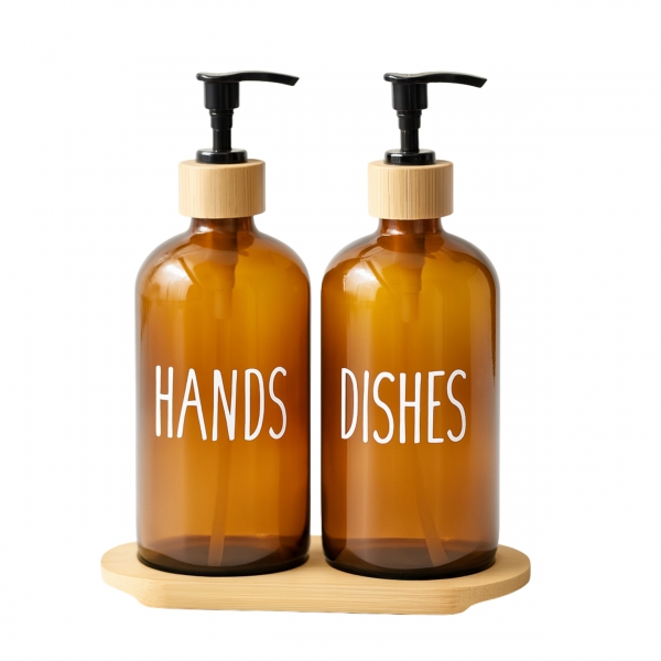 Homing Bambu Standlı 2'li Sıvı Sabunluk 242299