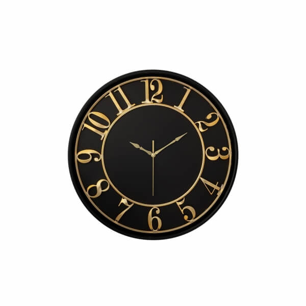 Homing Aurora 50 cm Siyah Gold Duvar Saati 242309