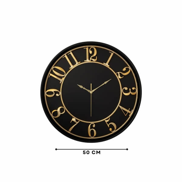 Homing Aurora 50 cm Siyah Gold Duvar Saati 242309